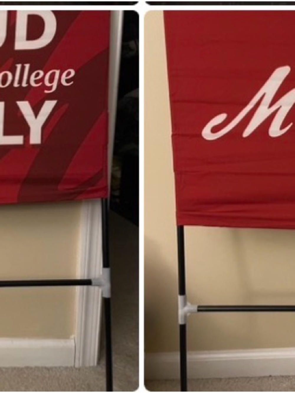 2 Muhlenberg College Banner on Black Frame